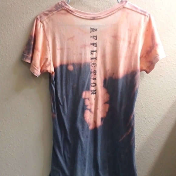 Affliction Coral and Charcoal Wing Graphic Tee - Picture 2 of 3